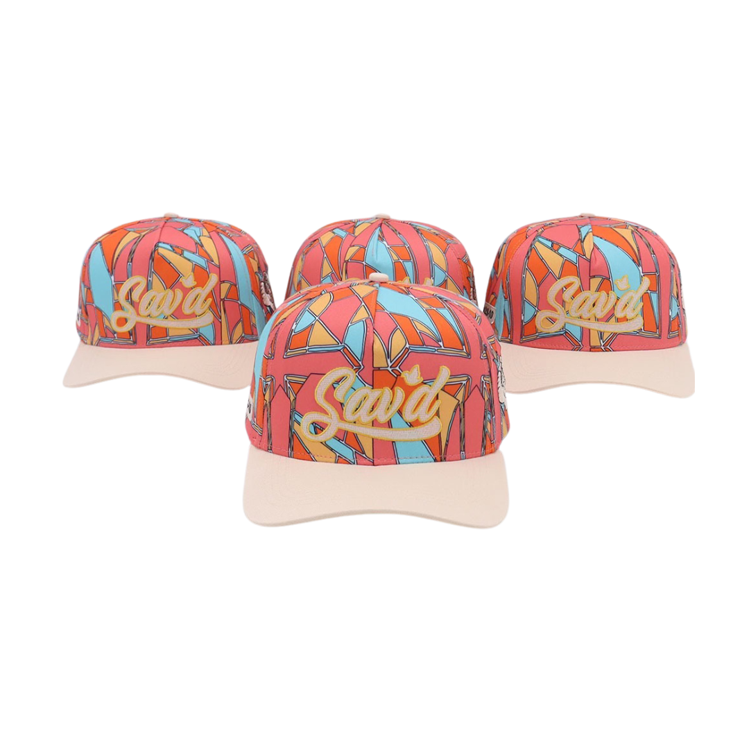 Sav'd By Grace Snap Back Hat -Stained Glass