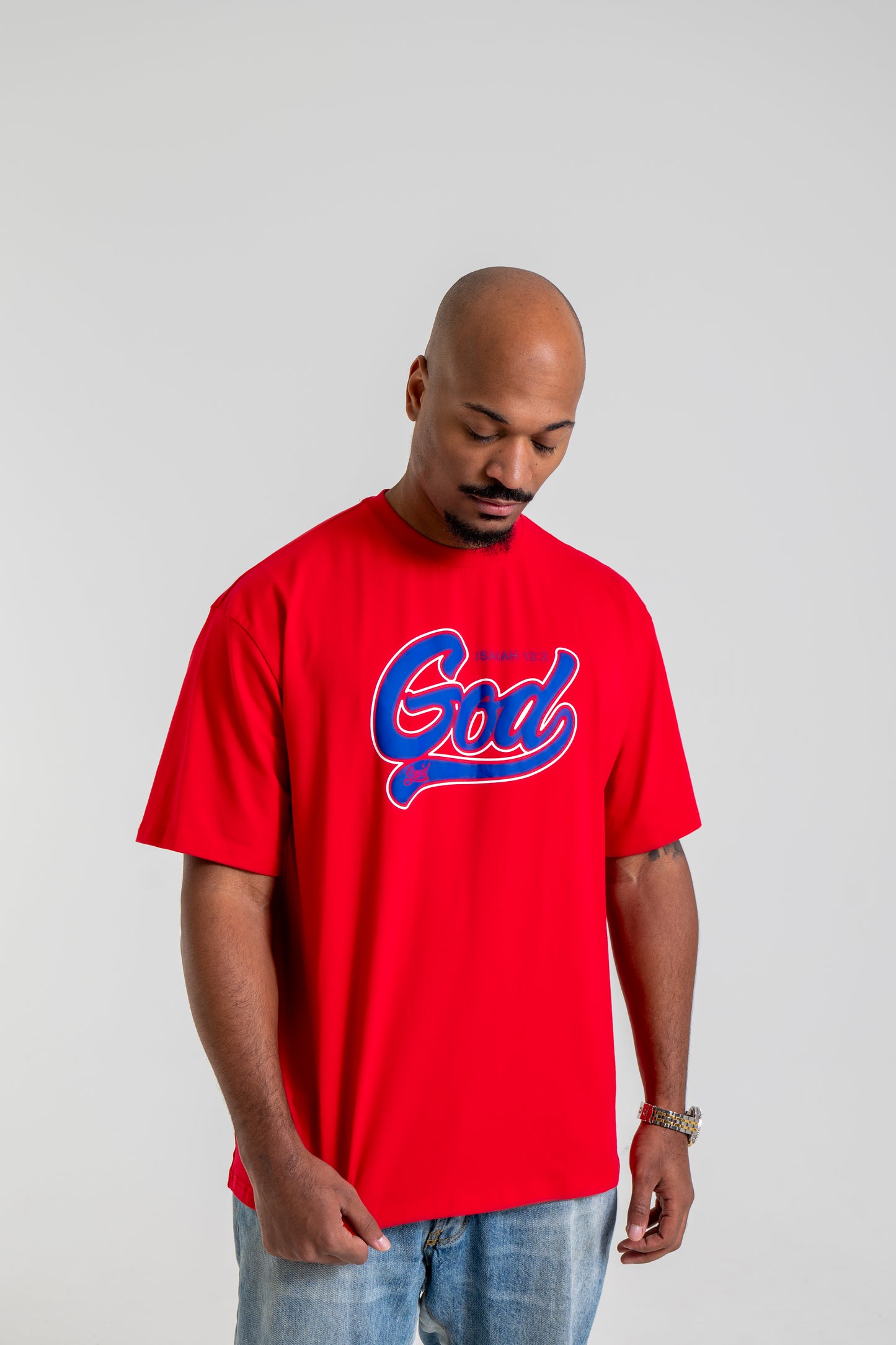 Red Sav'd God Tee - Christian Comfort & Inspirational T-Shirt