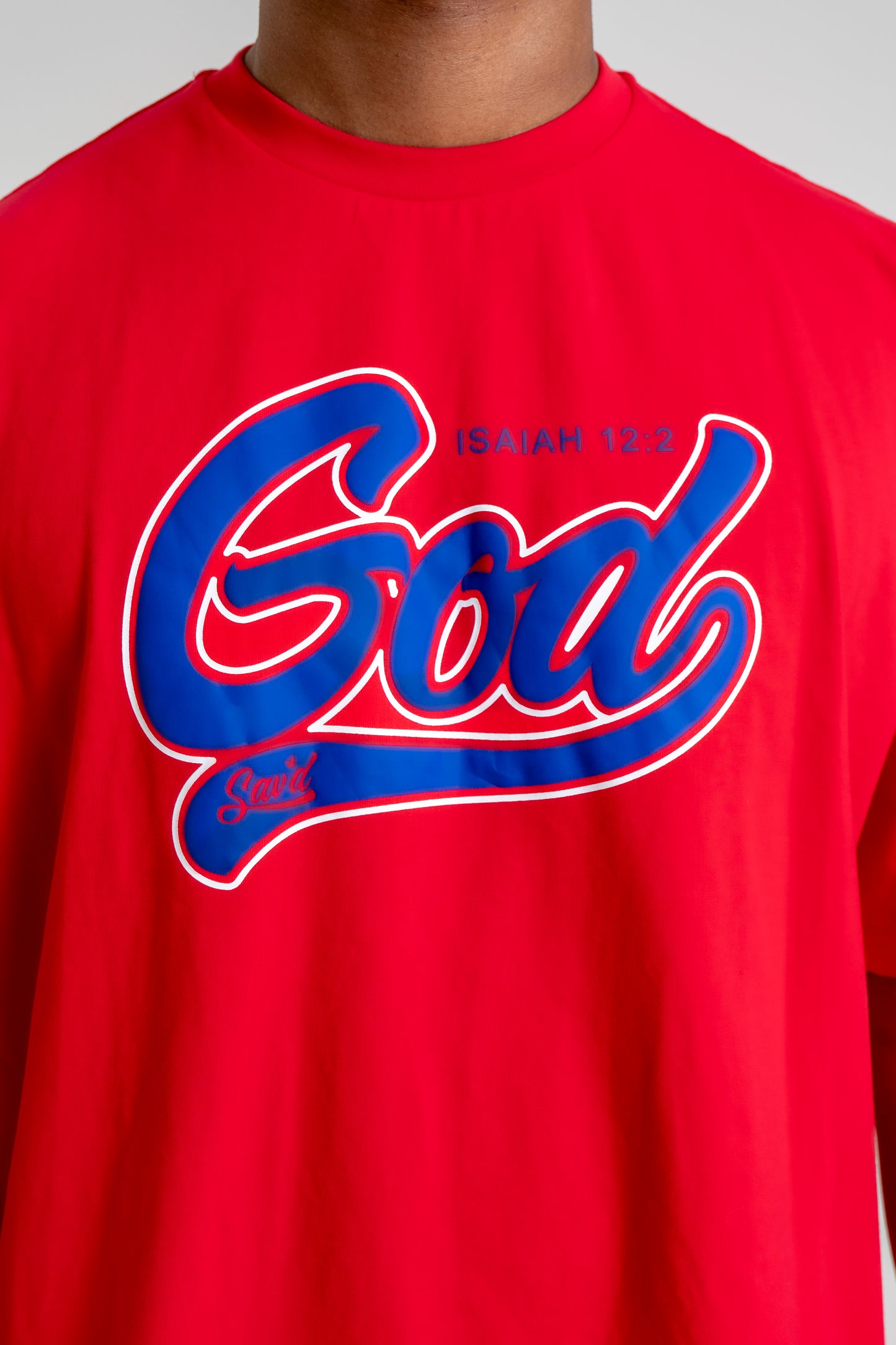 Red Sav'd God Tee - Christian Comfort & Inspirational T-Shirt