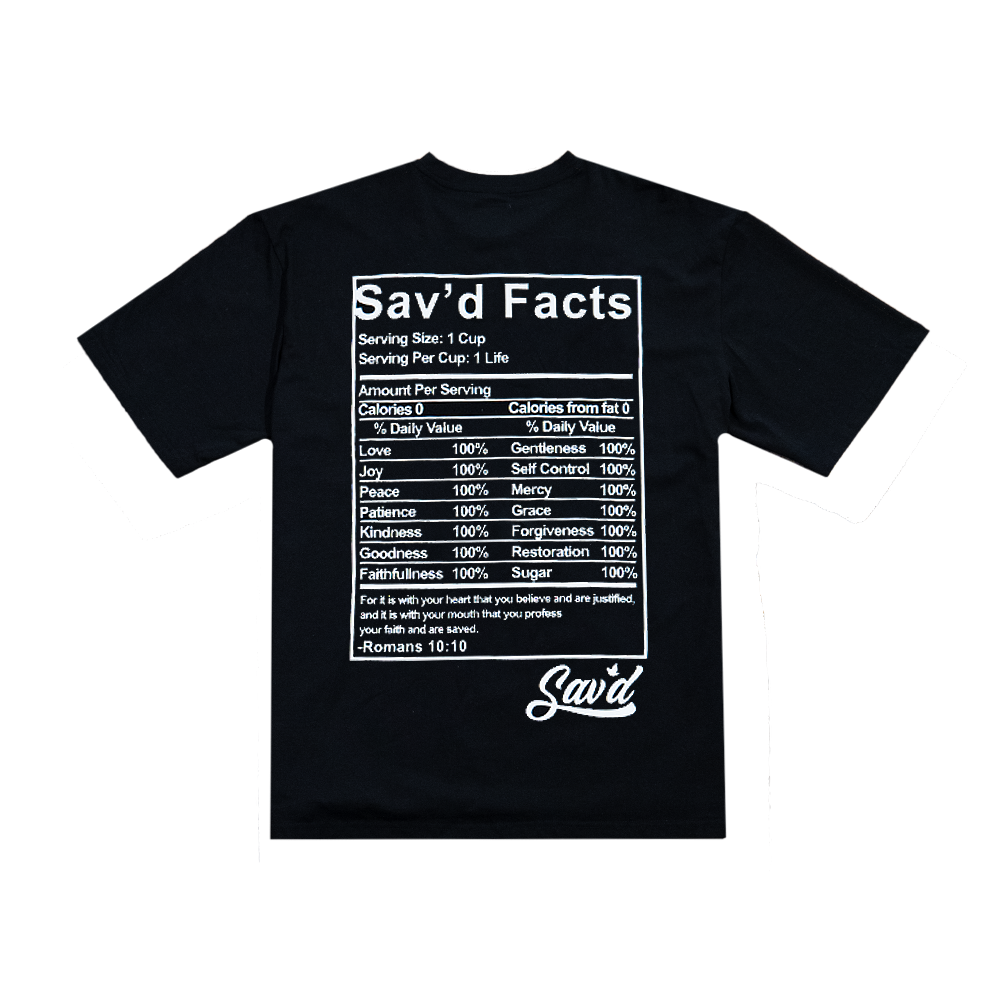 Sav'd Facts Tee - Christian Faith & Scripture Inspired T-Shirt