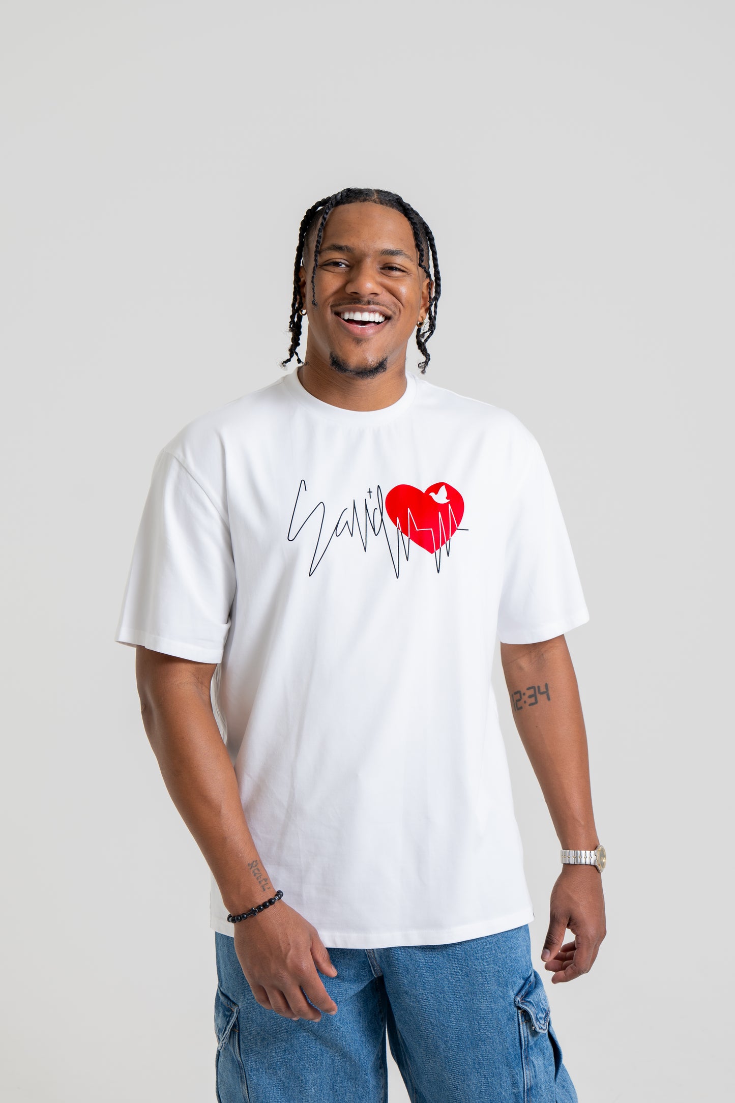 Sav'd Heartline Tee - Christian Faith & Hope Inspirational T-Shirt