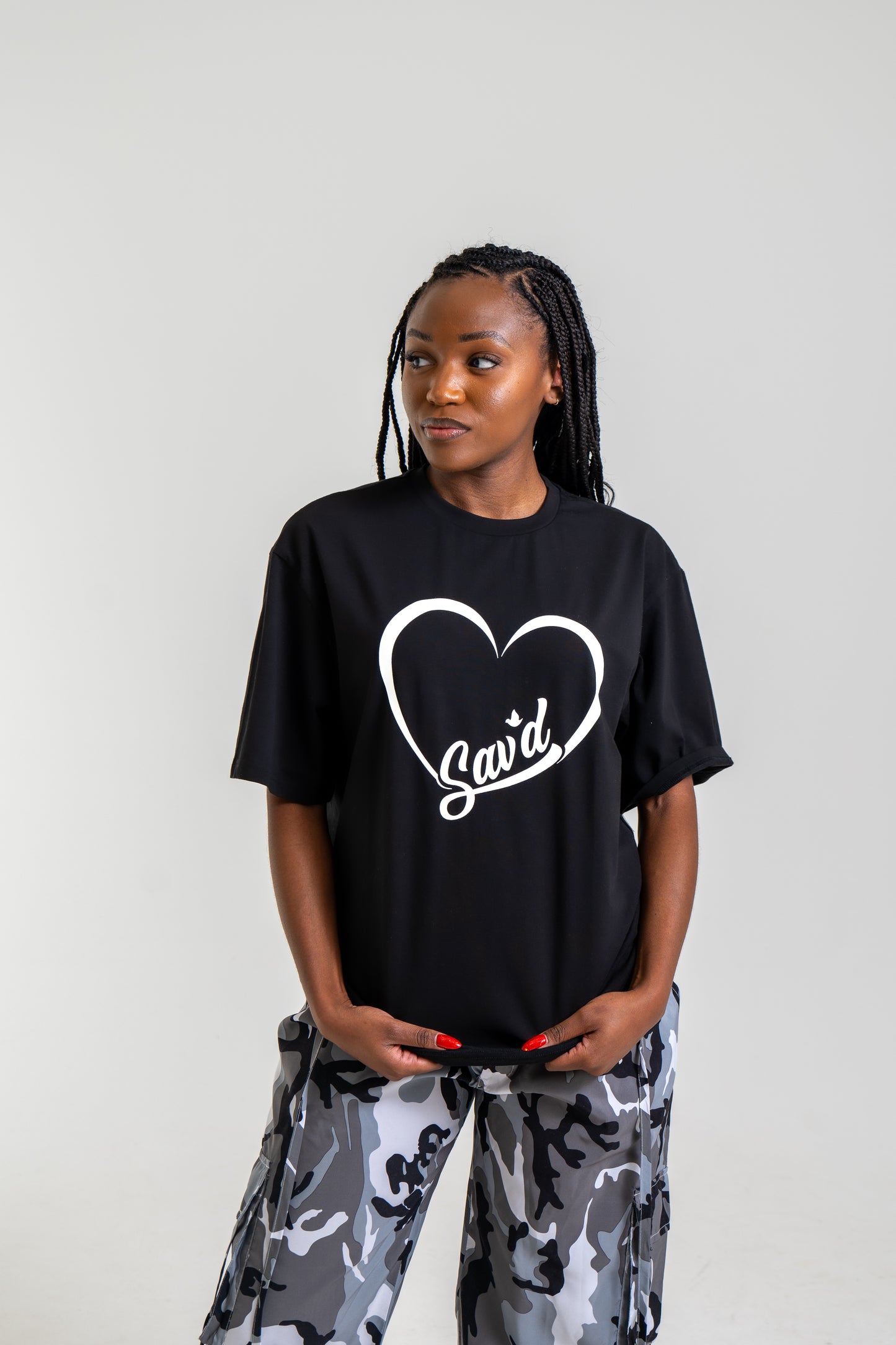 Sav'd Line Heart Tee - Inspirational Christian Faith T-Shirt