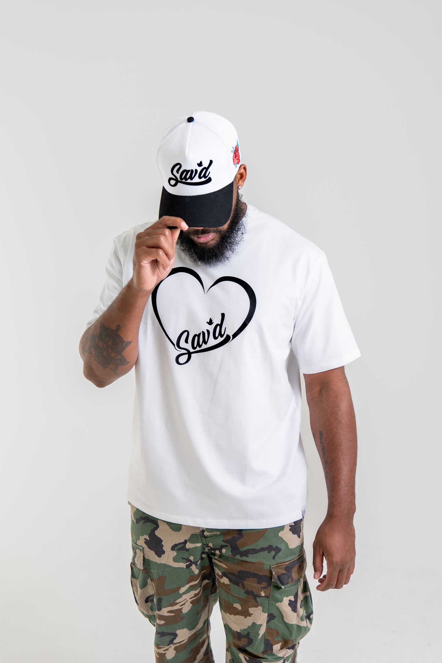 Sav'd Line Heart Tee - Inspirational Christian Faith T-Shirt