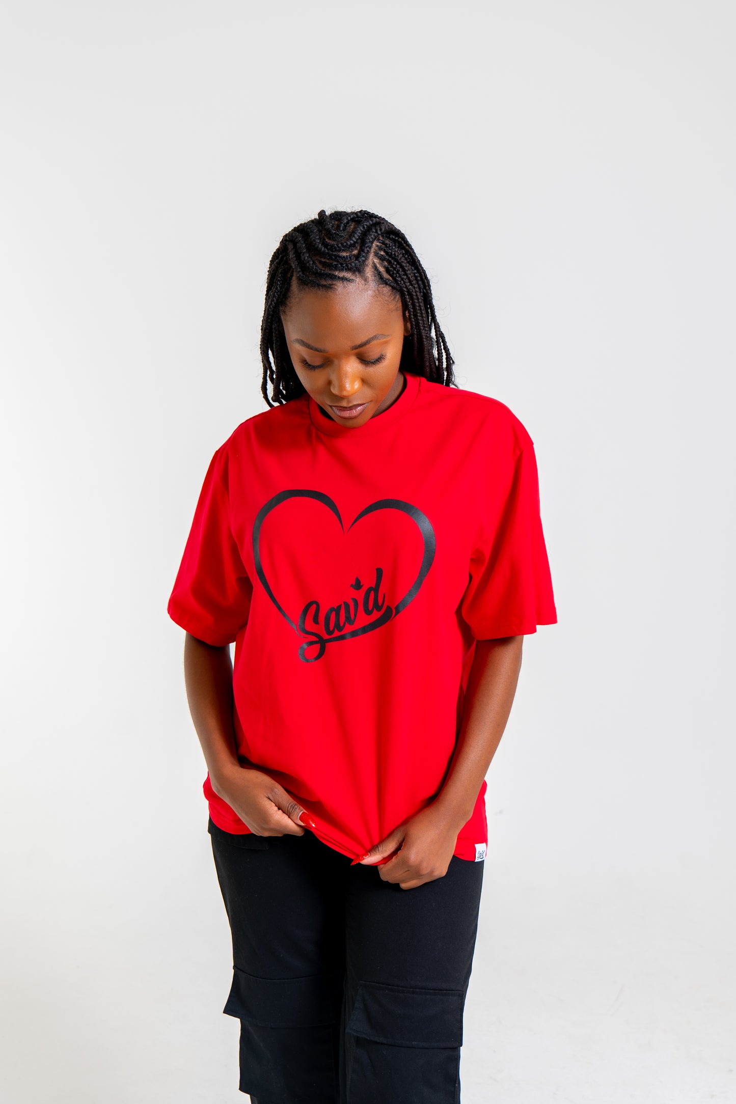 Sav'd Line Heart Tee - Inspirational Christian Faith T-Shirt