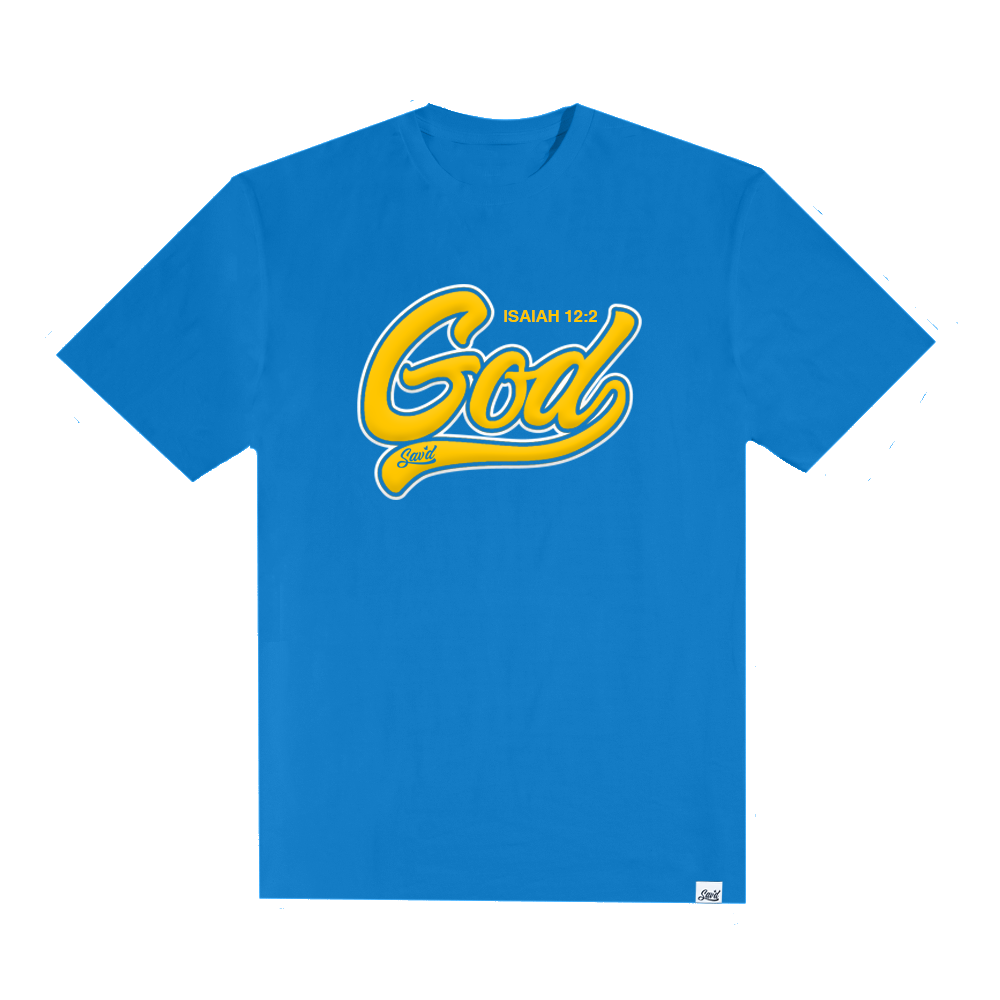 Blue Sav'd God Tee - Christian Comfort & Inspirational T-Shirt