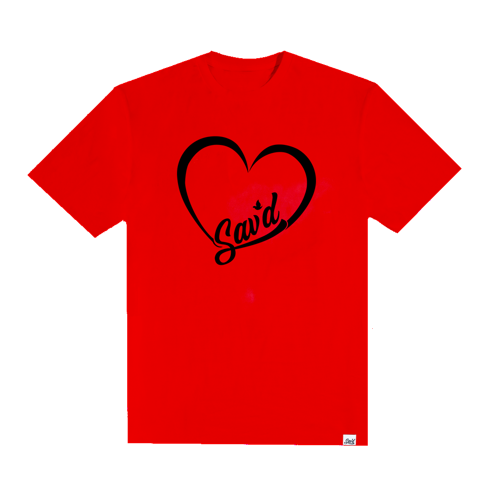 Sav'd Line Heart Tee - Inspirational Christian Faith T-Shirt