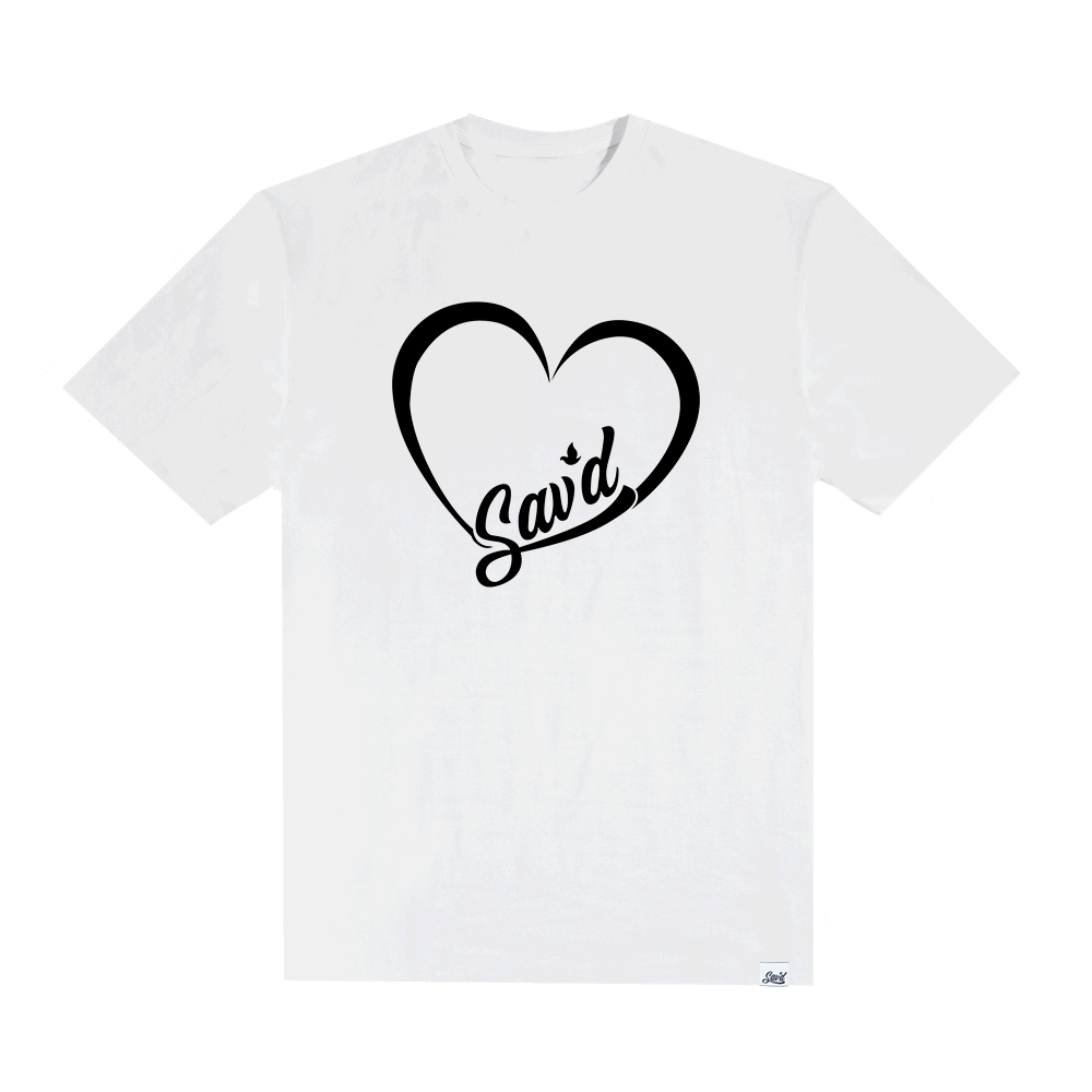 Sav'd Line Heart Tee - Inspirational Christian Faith T-Shirt