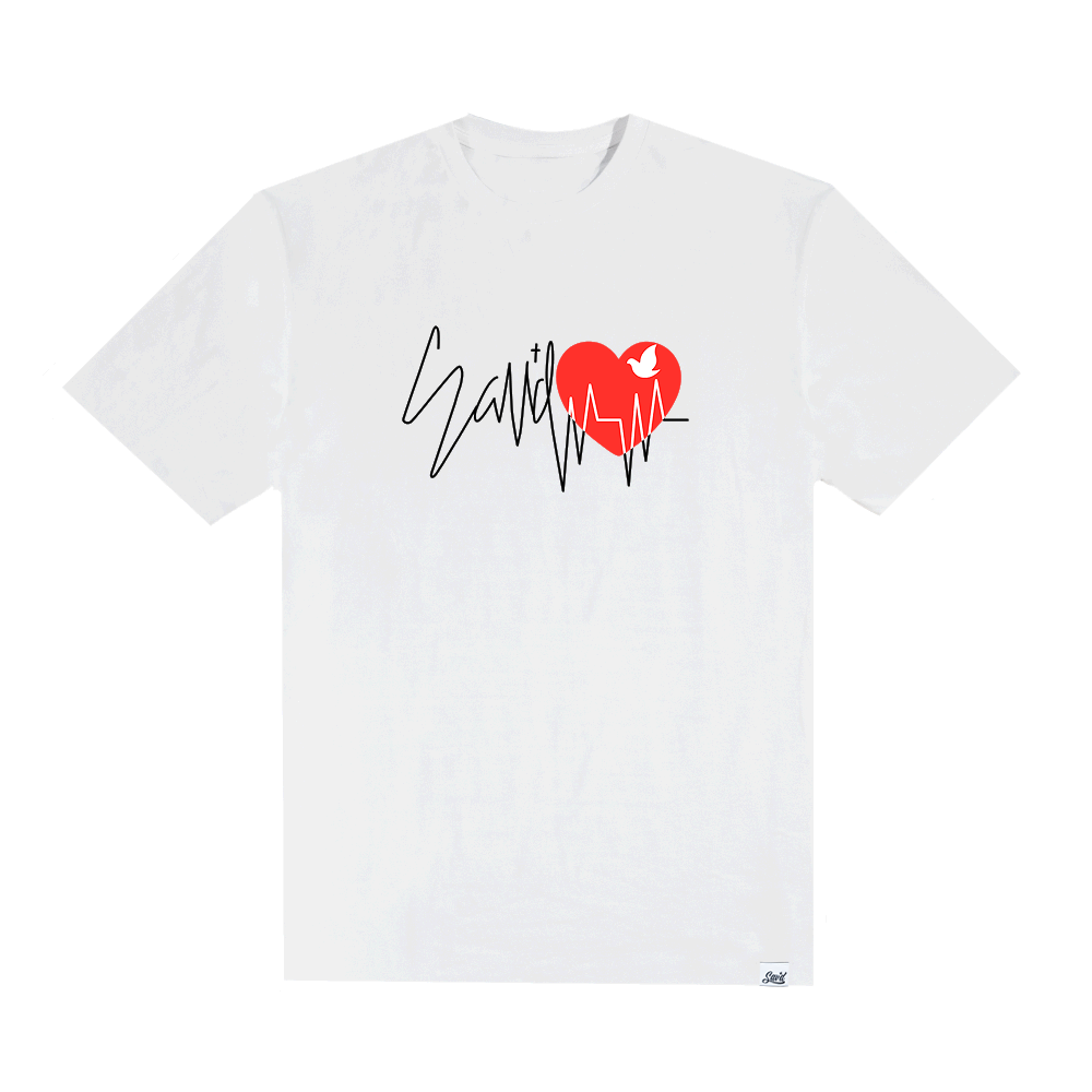 Sav'd Heartline Tee - Christian Faith & Hope Inspirational T-Shirt