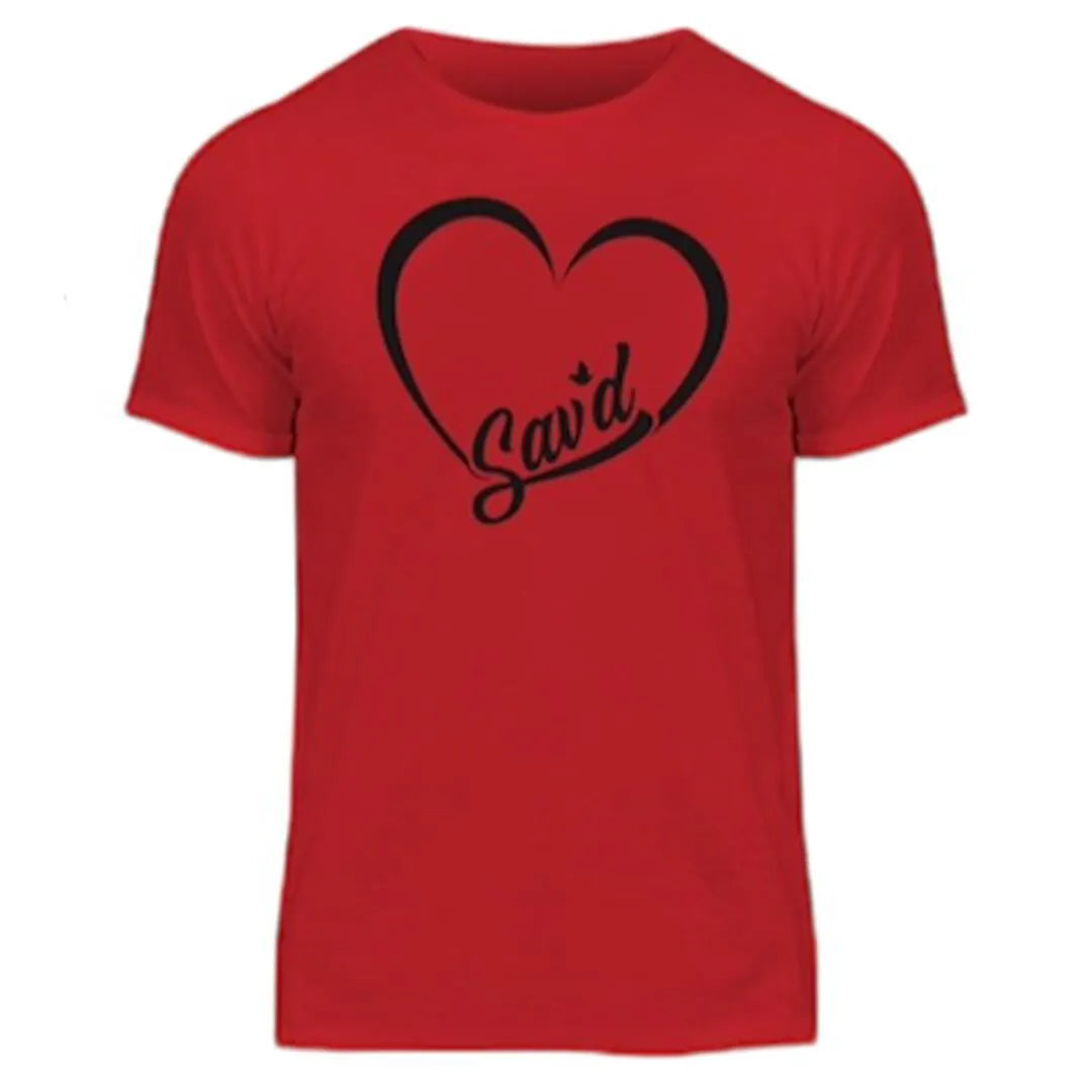 Sav’d Line Heart Tee – Stylish Empowerment & Comfort | Faith and Hope