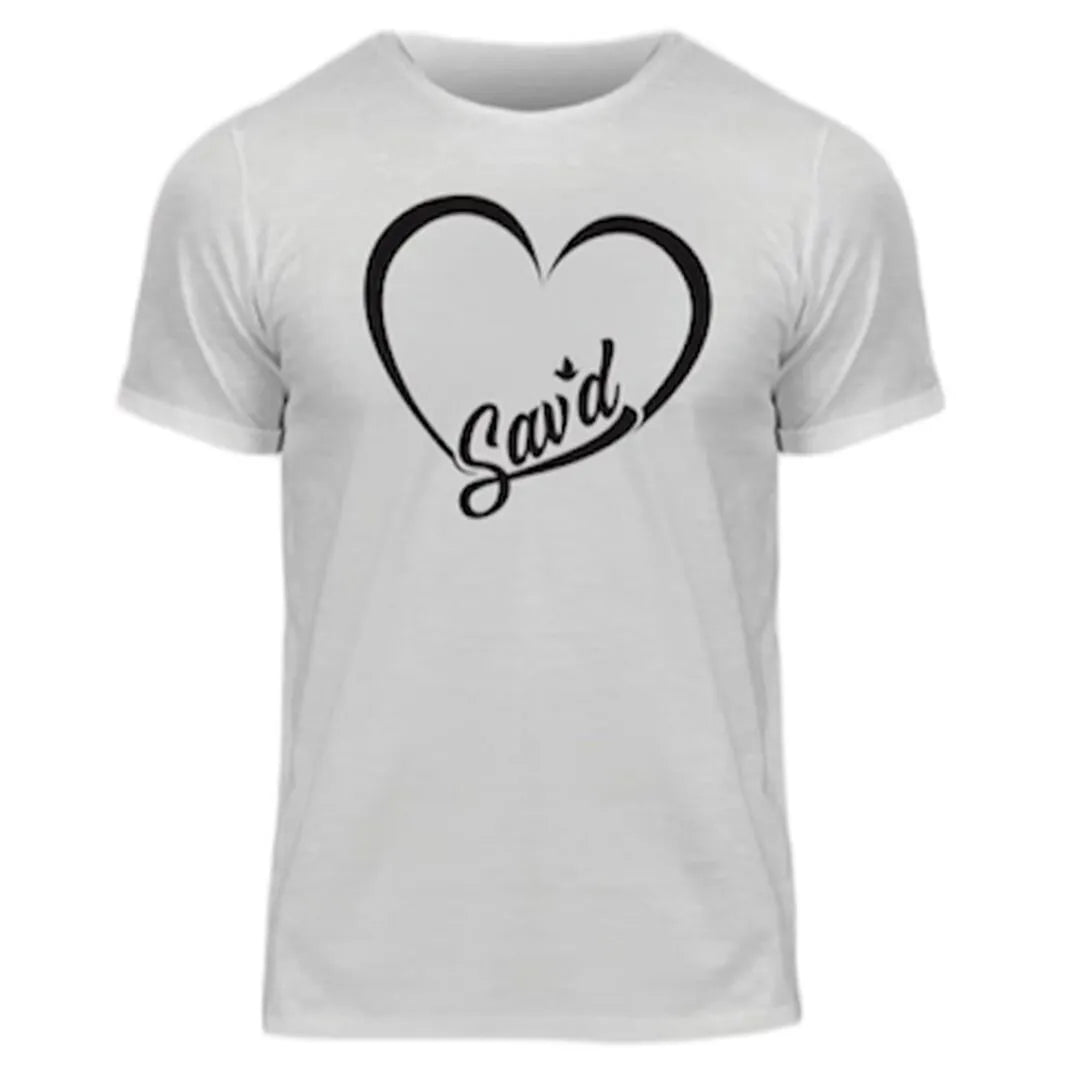 Sav’d Line Heart Tee – Stylish Empowerment & Comfort | Faith and Hope